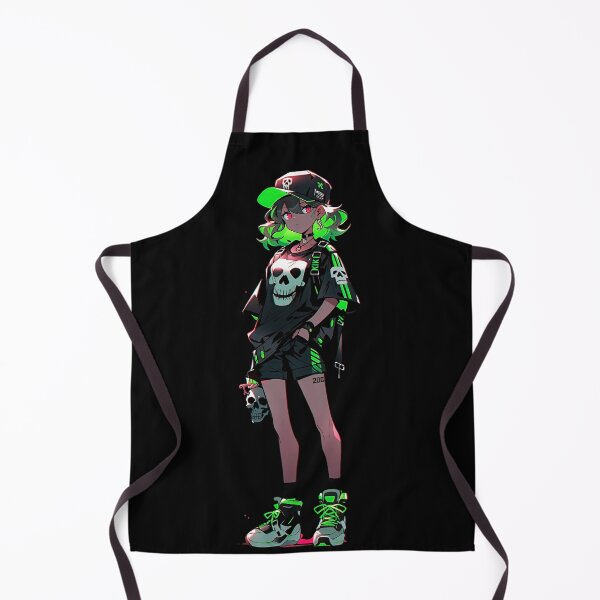 Item preview, Green hair neon punk girl designed and sold by Hirako Nakatsu.