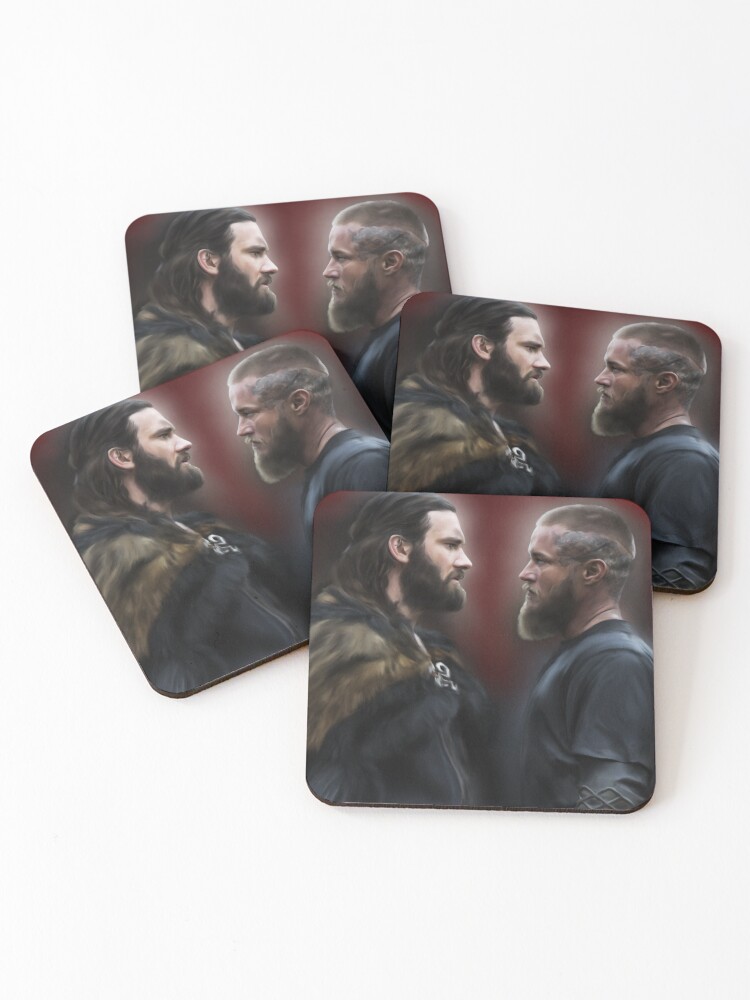 Thumbnail 1 of 5, Coasters (Set of 4), Rollo and Ragnar designed and sold by Xbalanque.
