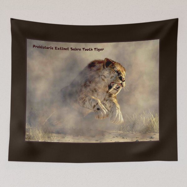 Item preview, SABRE TOOTH TIGER : Extinct Prehistoric Animal Print designed and sold by posterbobs.
