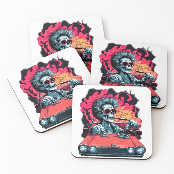 Item preview, Highway To Hell Skeleton Driving Car designed and sold by GrimAndGrind.