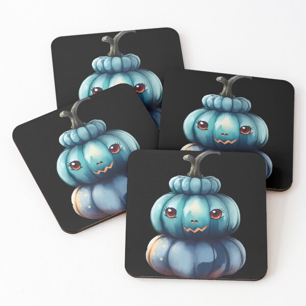 Item preview, Blue Halloween Kawaii Pumpkin designed and sold by pixclipart.