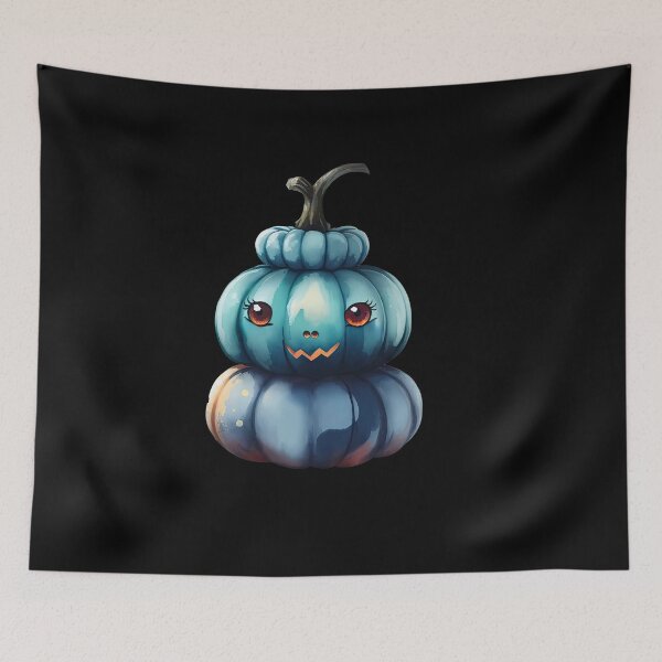 Item preview, Blue Halloween Kawaii Pumpkin designed and sold by pixclipart.
