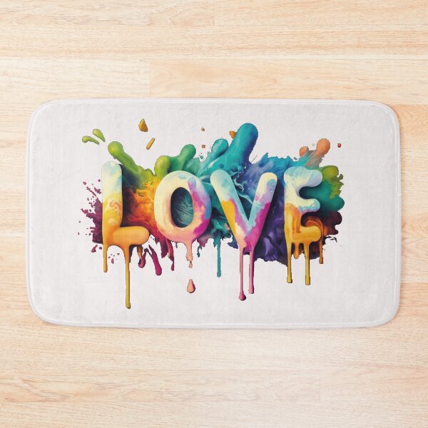 Item preview, Spilled paint in the inscription love designed and sold by LuckyFamily.