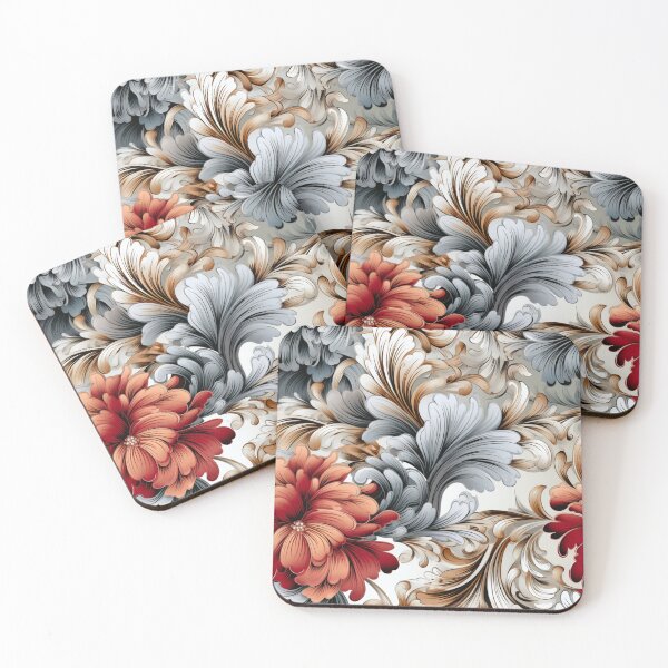 Item preview, Winter inspired colorful silver sage flower pattern designed and sold by Vindbult.