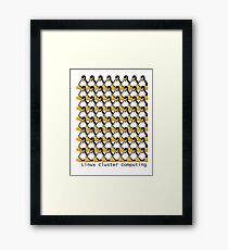 Linux Cluster Computing, Tux the Penguin x 64 Framed Print
