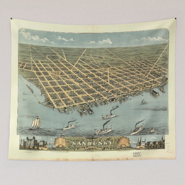 Item preview, Sandusky, Ohio (1870) designed and sold by allhistory.