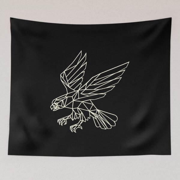 Item preview, Dark Minimalist gold geometric wildlife Eagle designed and sold by tharaka-merch.