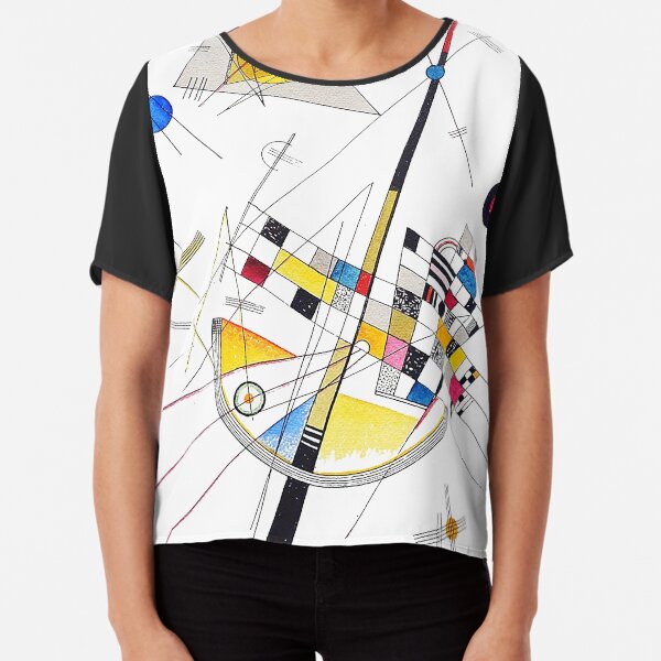 HD “Delicate Tension” (1923) by Wassily Kandinsky Chiffon Top