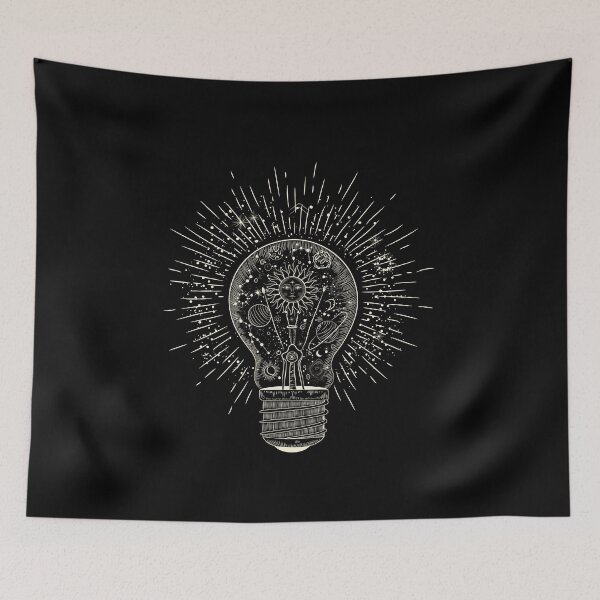 Item preview, Minimalist gold geometric space bulb designed and sold by tharaka-merch.