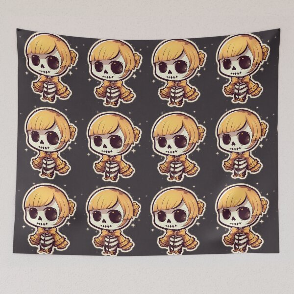 Item preview, Cute Halloween Skeleton Girl Anime designed and sold by Krys-Designs.