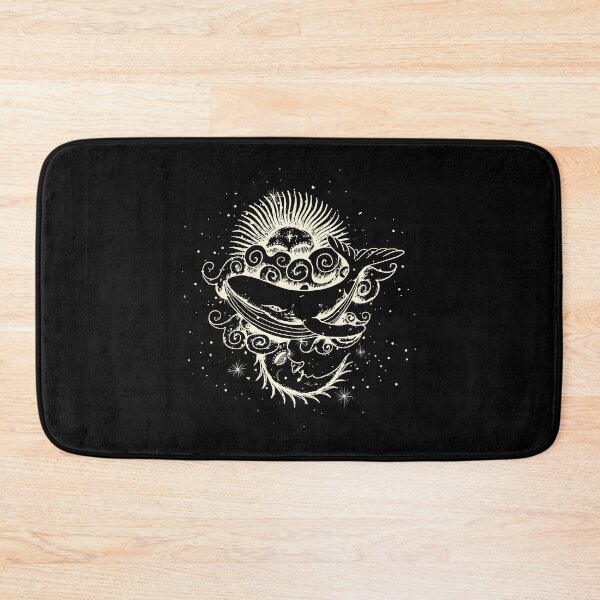 Item preview, Dark Minimalist gold geometric space orca designed and sold by tharaka-merch.