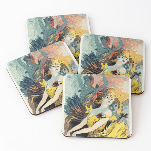 Item preview, vintage French art nouveau ballet vertical banner  designed and sold by aapshop.
