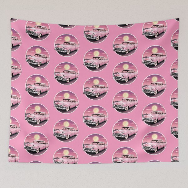 Item preview, Pink Cadillac, Vintage Car, Classic Cars designed and sold by whiteraven-shop.