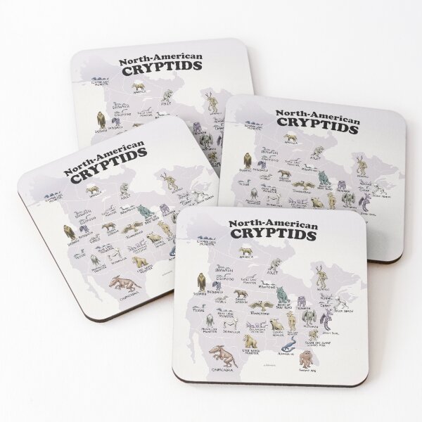 Item preview, North-American Cryptids Map designed and sold by Dan Meth.