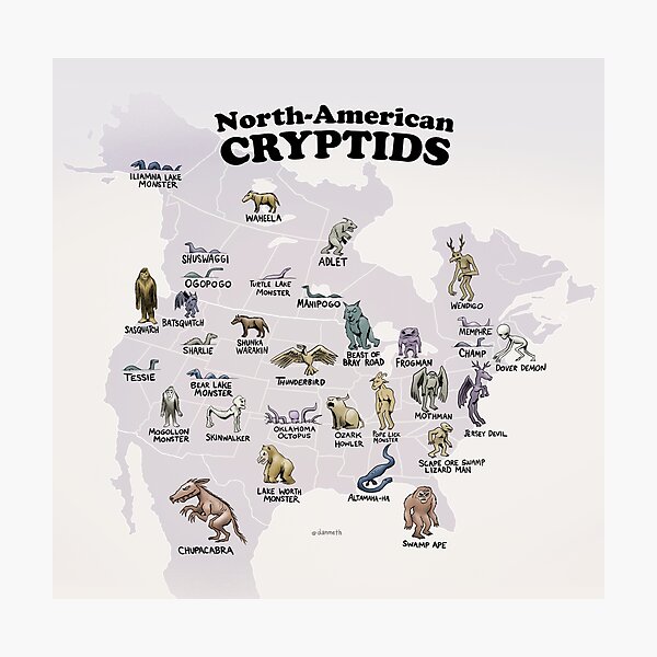 Cryptid Creatures Map Cryptids Of North America — Mattgyver