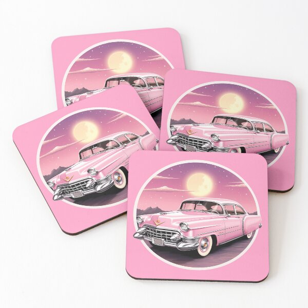 Item preview, Pink Cadillac, Vintage Car, Classic Cars designed and sold by whiteraven-shop.