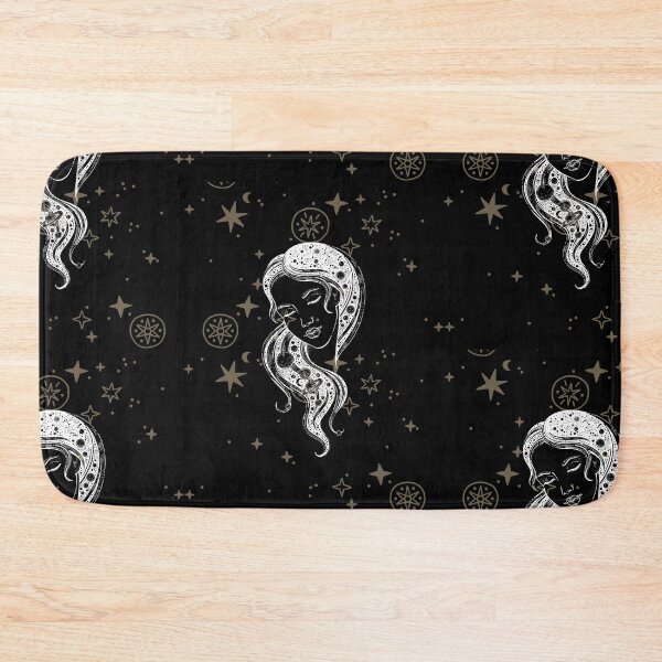 Item preview, Dark Minimalist gold geometric space girl designed and sold by tharaka-merch.