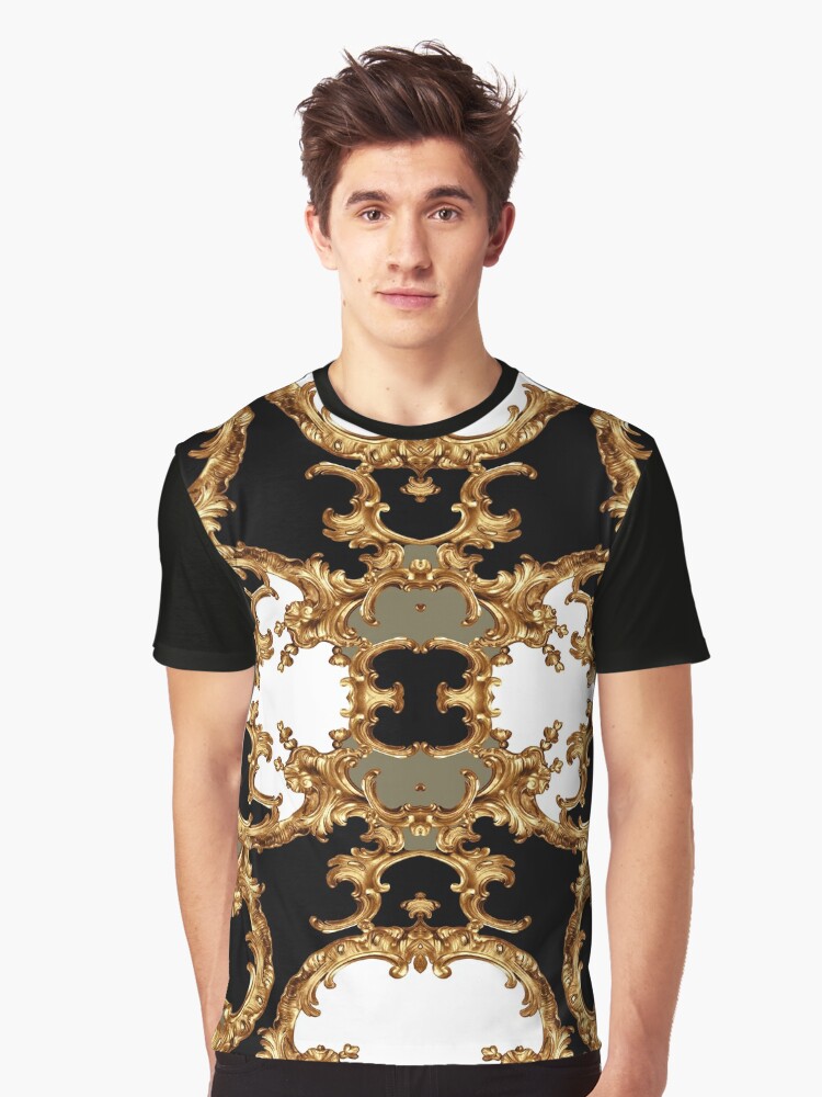 Golden ornamental baroque symmetrical