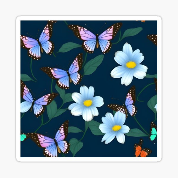Item preview, Flowers and butterflies designed and sold by Illium21.