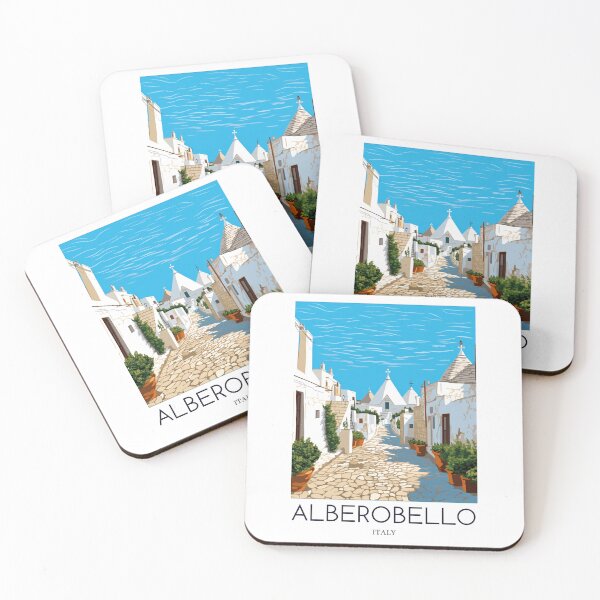 Item preview, A Pop Art Travel Print of Alberobello - Italy  designed and sold by StudioRedKoala.