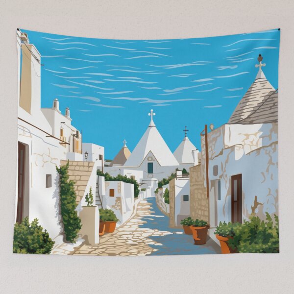 Item preview, A Pop Art Travel Print of Alberobello - Italy  designed and sold by StudioRedKoala.