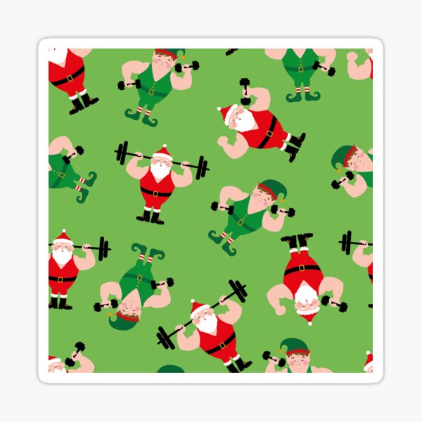 Weightlifting Santa Cards and Gift Wrap – Powerful Ideas Press