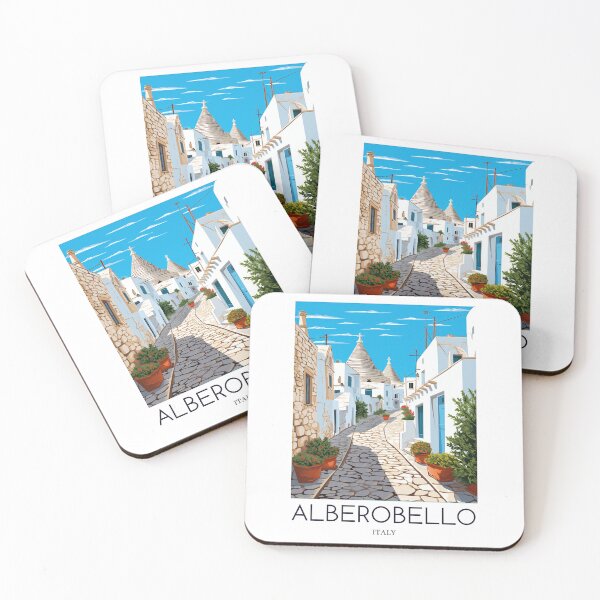 Item preview, A Pop Art Travel Print of Alberobello - Italy  designed and sold by StudioRedKoala.