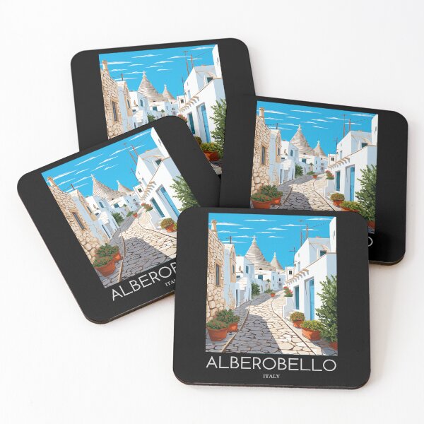 Item preview, A Pop Art Travel Print of Alberobello - Italy  designed and sold by StudioRedKoala.