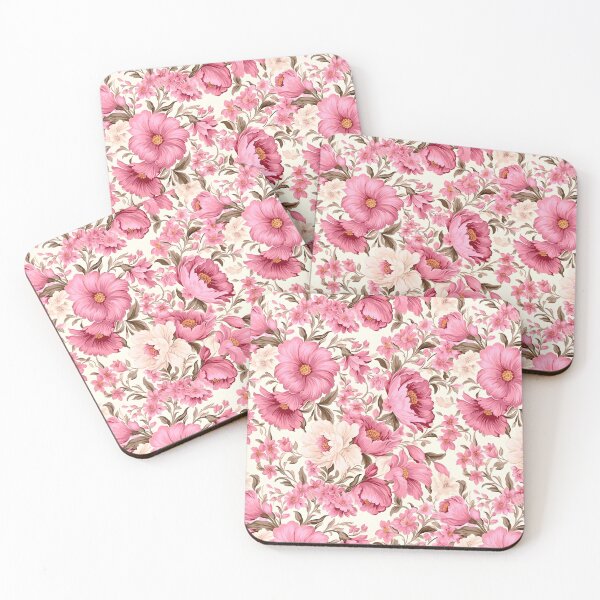 Item preview, Pink Vintage Floral Patterns, Tapestry, Botanical Pattern, Pink Flowers designed and sold by whiteraven-shop.