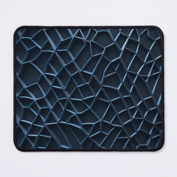 Item preview, Three Dimensional Grid in Deep Blue designed and sold by Omarupattern51.