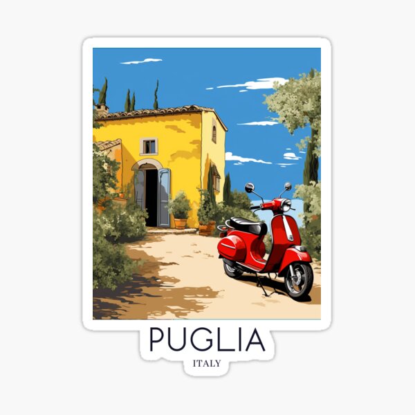 Item preview, A Pop Art Travel Print of Puglia - Italy  designed and sold by StudioRedKoala.