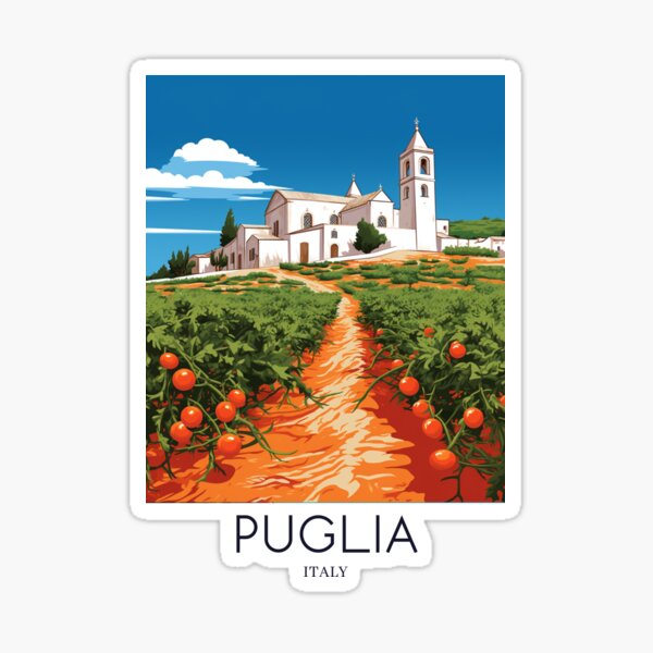 Item preview, A Pop Art Travel Print of Puglia - Italy  designed and sold by StudioRedKoala.