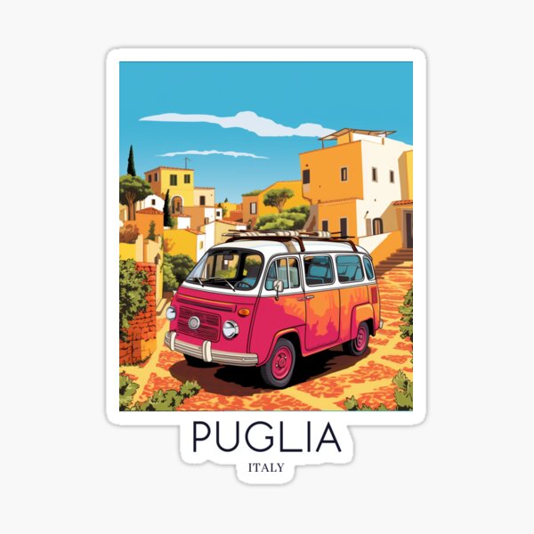Item preview, A Pop Art Travel Print of Puglia - Italy  designed and sold by StudioRedKoala.