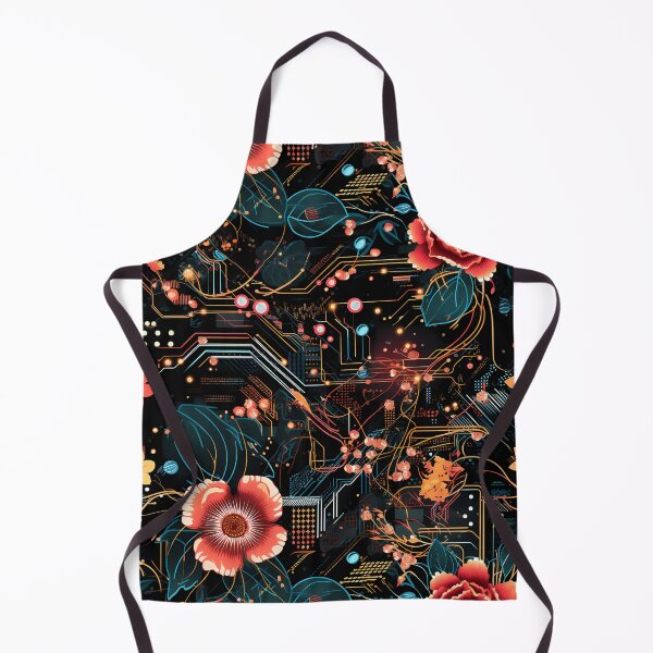 Item preview, Cyberpunk Flowers and Circuitry Pattern designed and sold by SchorlCraft.