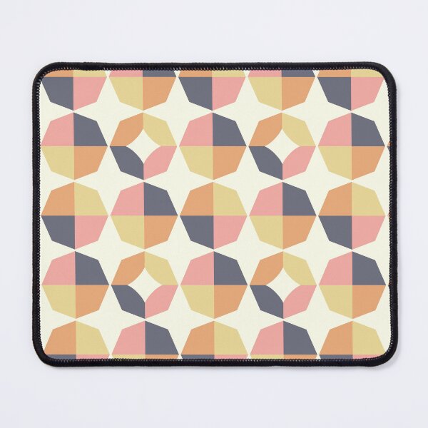 Item preview, Mid Mod Geometric Pink Blue & Tan designed and sold by Stephanie McRae.