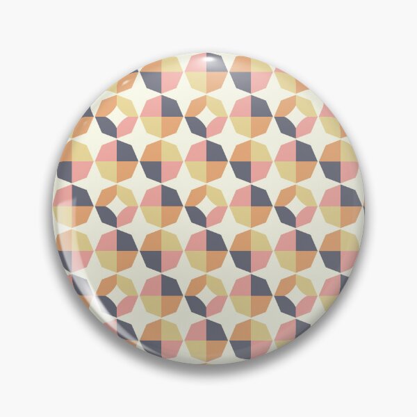 Item preview, Mid Mod Geometric Pink Blue & Tan designed and sold by Stephanie McRae.
