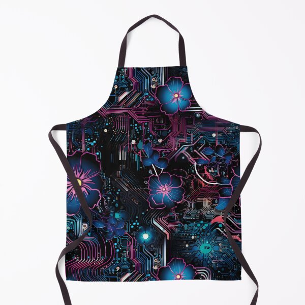 Item preview, Cyberpunk Flowers and Circuitry Pattern designed and sold by SchorlCraft.
