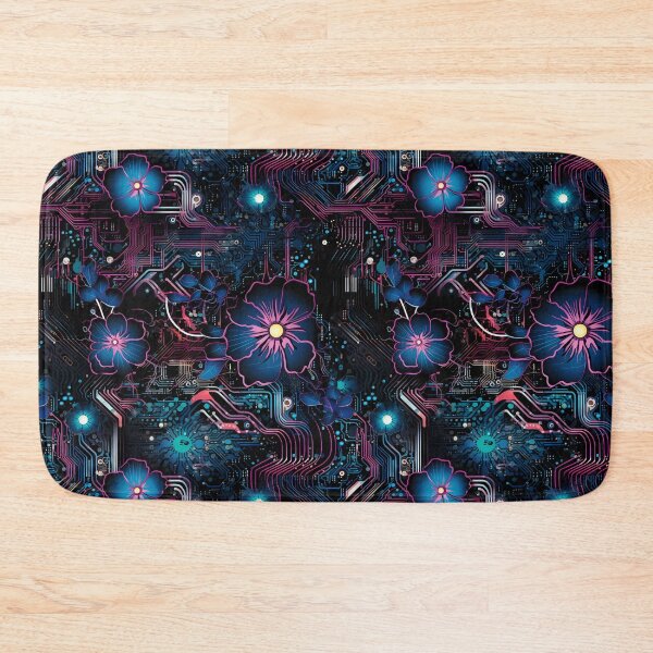Item preview, Cyberpunk Flowers and Circuitry Pattern designed and sold by SchorlCraft.