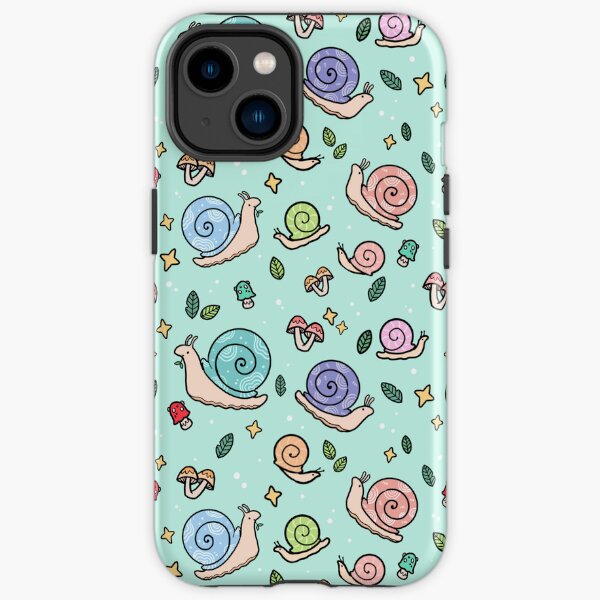 Caracoles de jardín - Patrón de diseño forestal Funda resistente para iPhone