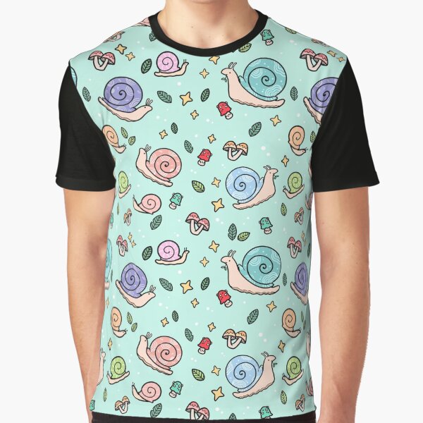 Gartenschnecken - Walddesignmuster Grafik T-Shirt