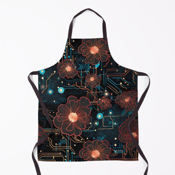 Item preview, Cyberpunk Flowers and Circuitry Pattern designed and sold by SchorlCraft.