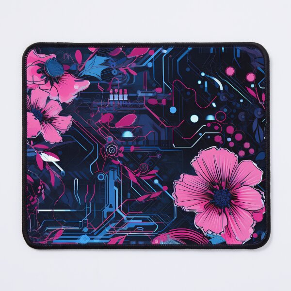 Item preview, Cyberpunk Flowers and Circuitry Pattern designed and sold by SchorlCraft.