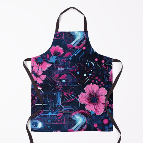 Item preview, Cyberpunk Flowers and Circuitry Pattern designed and sold by SchorlCraft.