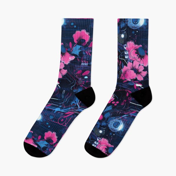 Item preview, Cyberpunk Flowers and Circuitry Pattern designed and sold by SchorlCraft.