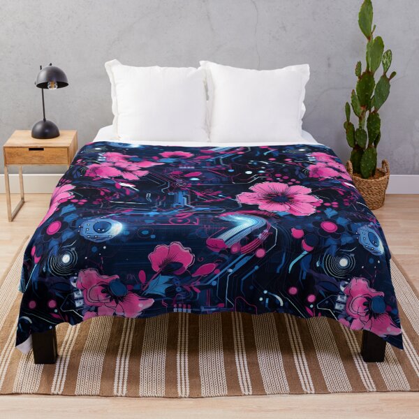 Item preview, Cyberpunk Flowers and Circuitry Pattern designed and sold by SchorlCraft.