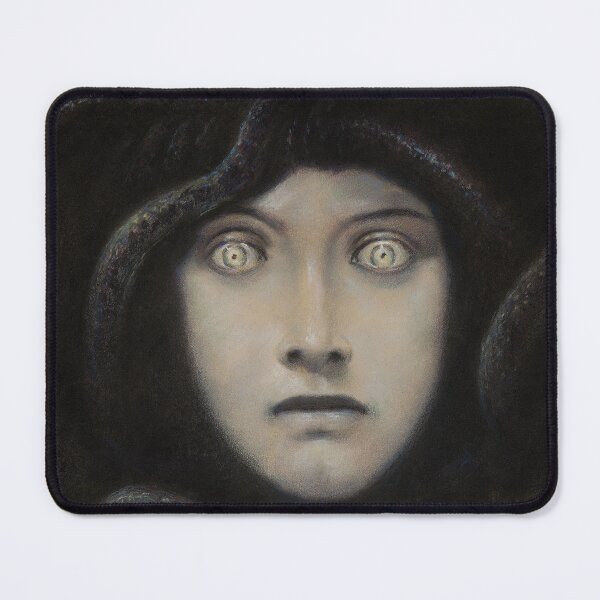 Item preview, Head of Medusa gothic horror still life portrait painting by Franz von Stuck designed and sold by Jéanpaul Ferro.