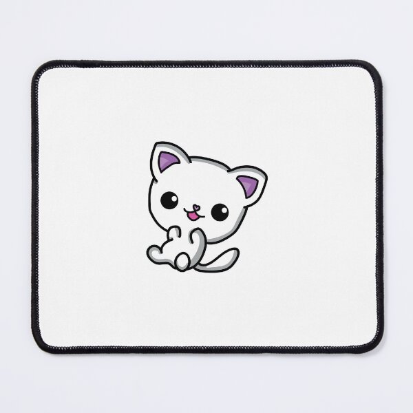 Item preview, cute white cat designed and sold by ChesssesShop.