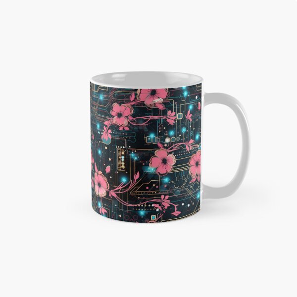 Item preview, Cyberpunk Flowers and Circuitry Pattern designed and sold by SchorlCraft.