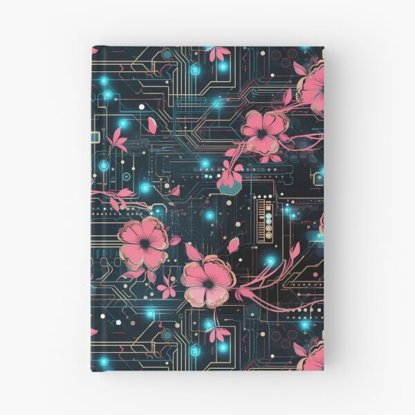 Item preview, Cyberpunk Flowers and Circuitry Pattern designed and sold by SchorlCraft.