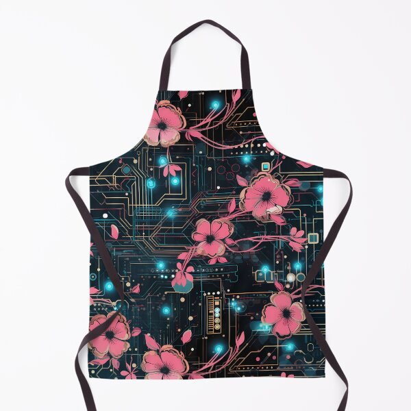 Item preview, Cyberpunk Flowers and Circuitry Pattern designed and sold by SchorlCraft.